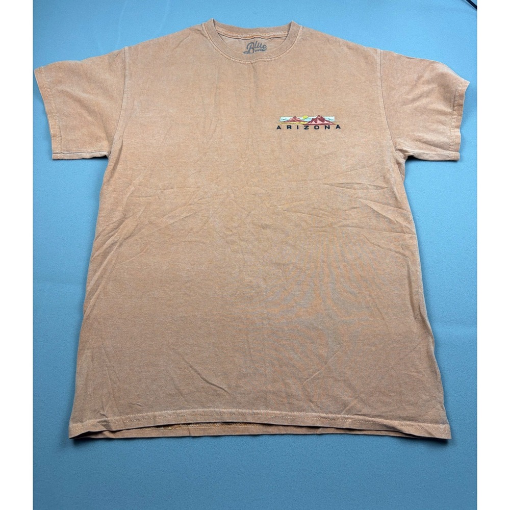 Blue 84 Arizona Embroidered T-Shirt Mens Medium Orange Sun Faded Short Sleeve